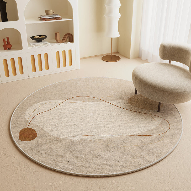 Simple Round Carpet Study Swivel Chair Absorbent Wear-resistant Skid Resistance Blanket