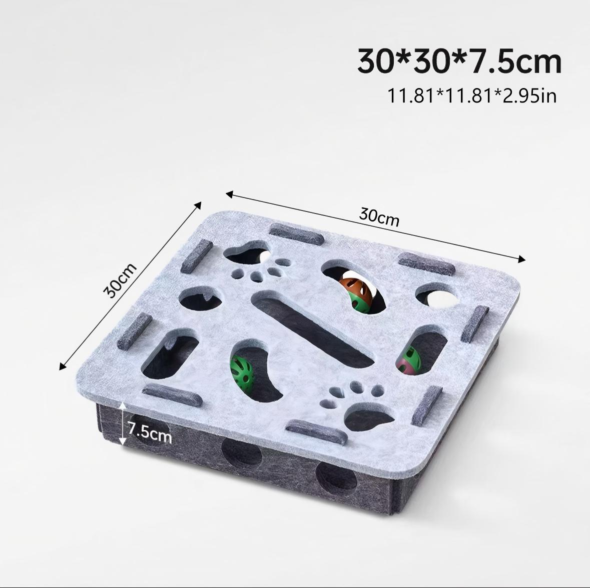 Interactive Cat Puzzle Toy With Maze Tunnel, Bell Ball & Pathways - No Batteries Needed, Durable Felt Construction - Mental Stimulation & Hunting Exercise For Indoor Cats - Pet Exercise Toy For All Br