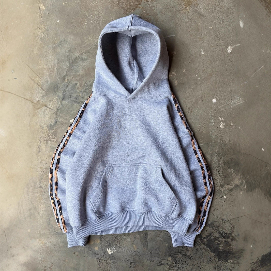 Vintage Print Long Sleeve Pullover Hoodie