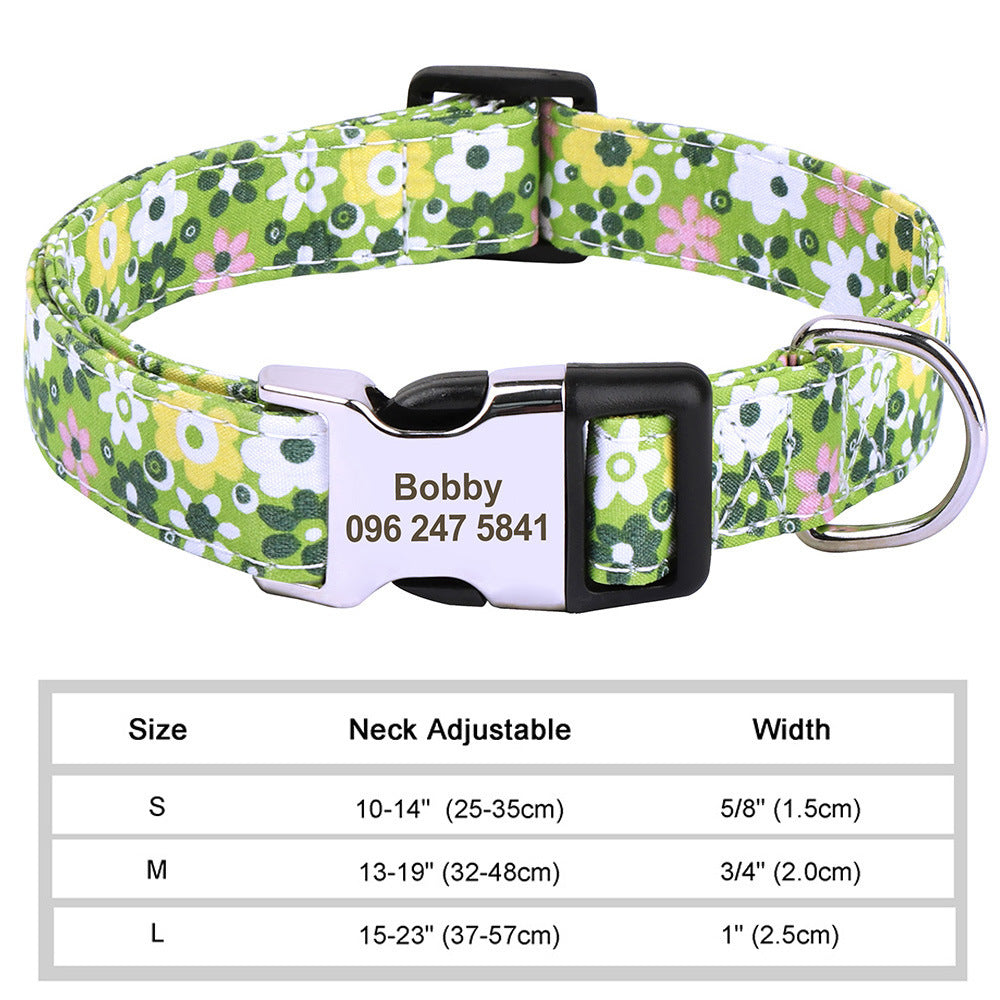 Nylon Pet Collar Personalized Customization
