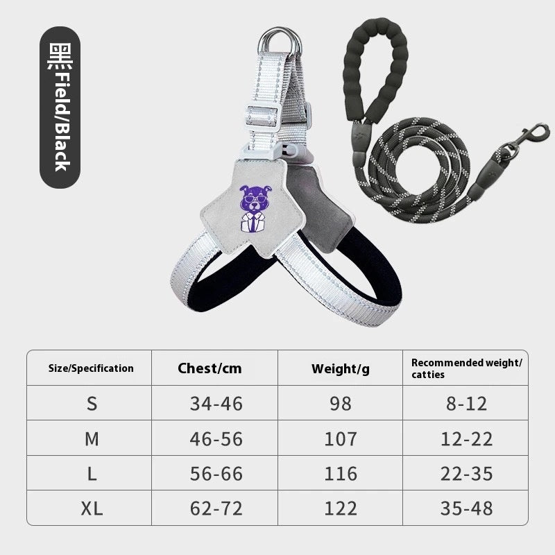 Hand Holding Rope Vest Dog Leash