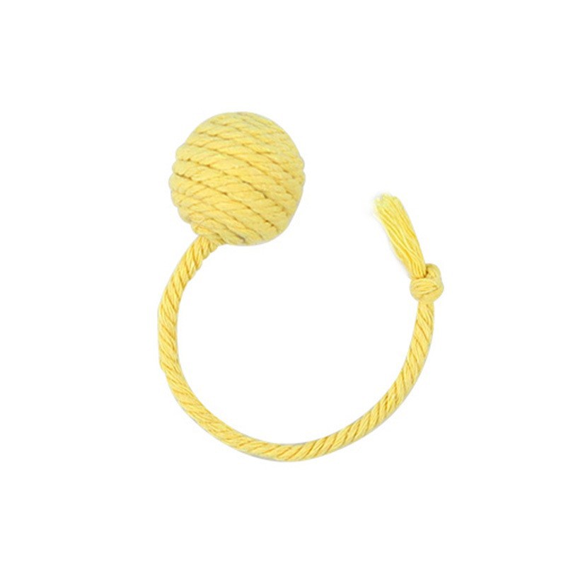 Cat Toy Ball With Rope Built In Bell To Roll The Ball And Make A Sound For Kittens To Play With
