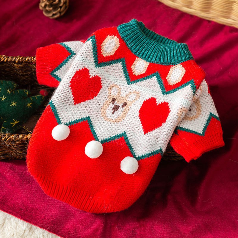 Puppy Dog Autumn And Winter Christmas Elk Pet Sweater