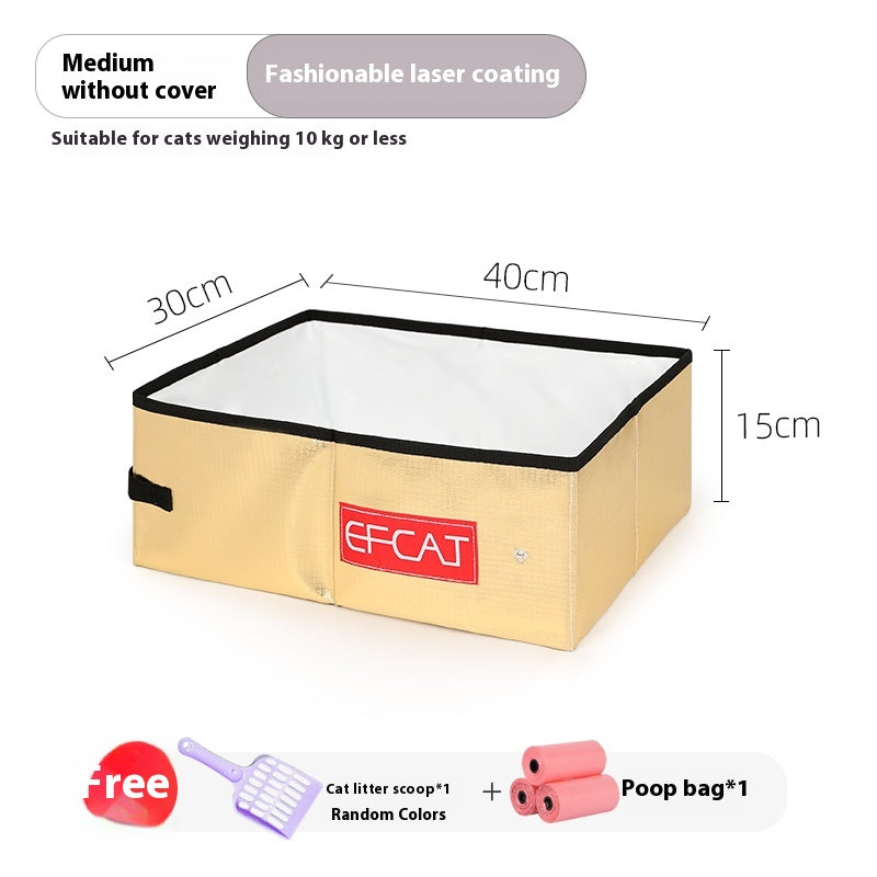 Folding Litter Box Fully Enclosed Temporary Travel