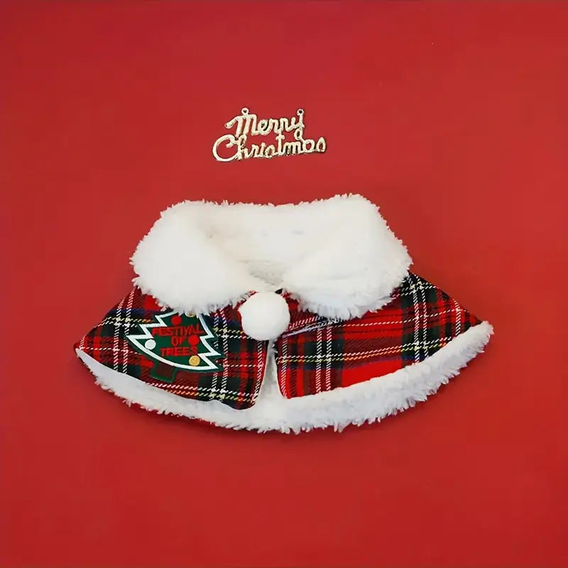 Cat Christmas Cloak Dog Shawl Pet Warm Scarf