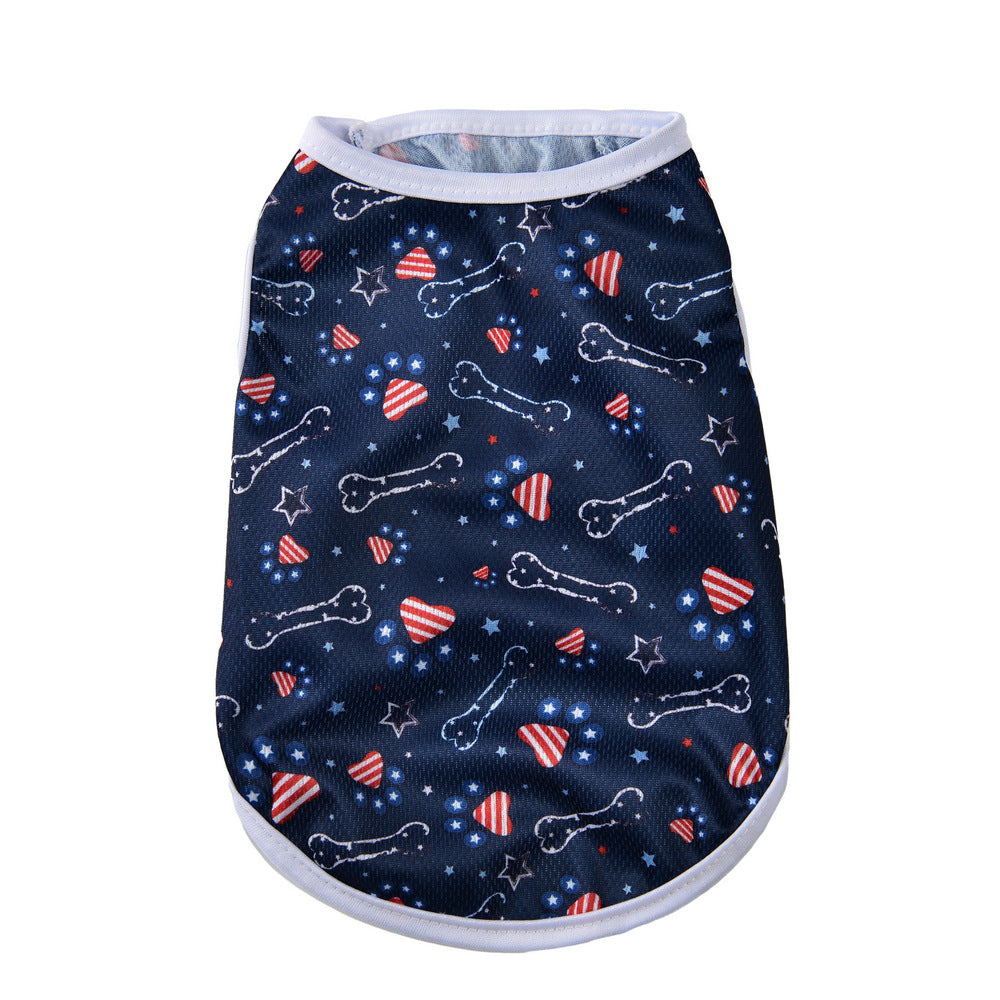 Independence Day Pet Thin Breathable Vest