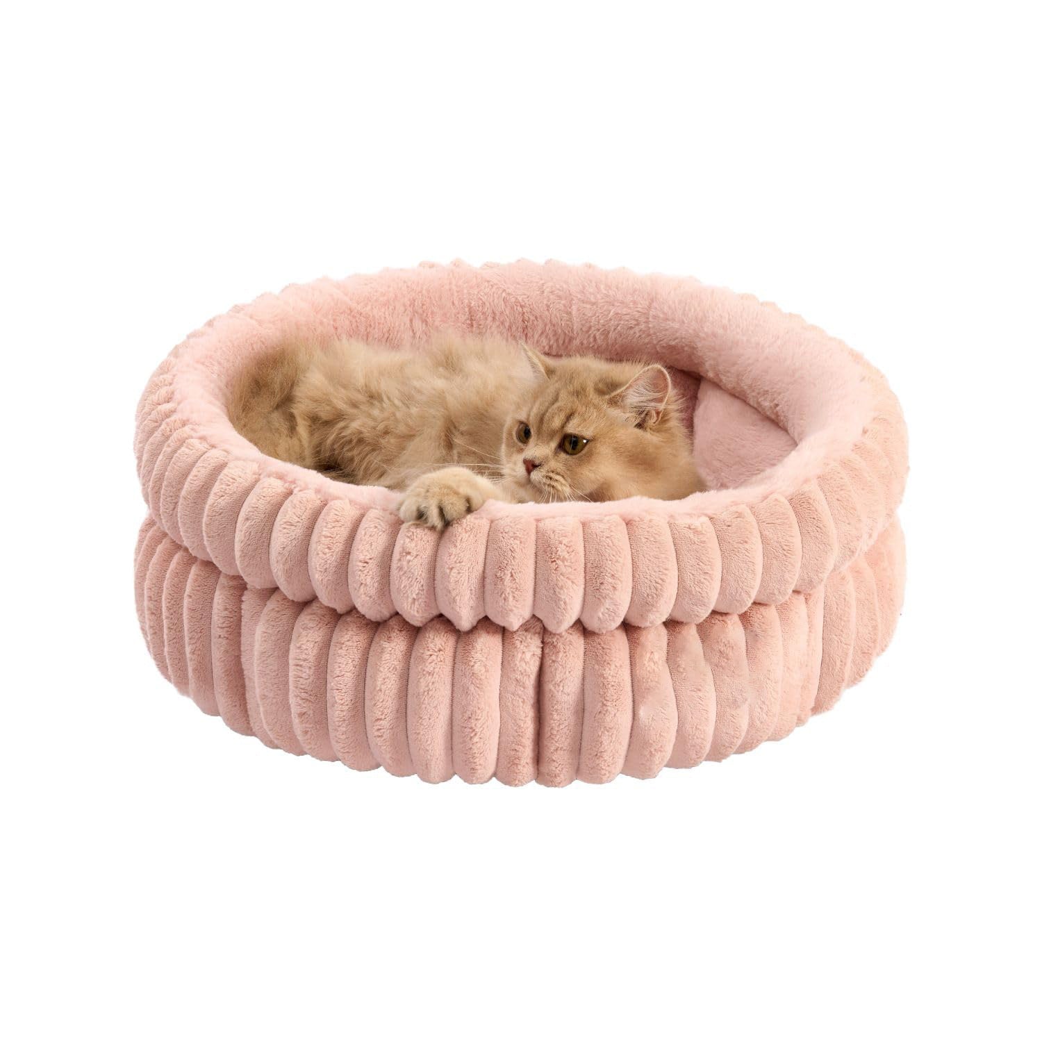 Cat Bed Kitten Bed Washable Cat Beds For Indoor Cats Super Soft Plush Faux Fur PetBed For Puppy And Kitten With Anti-Slip Bottom