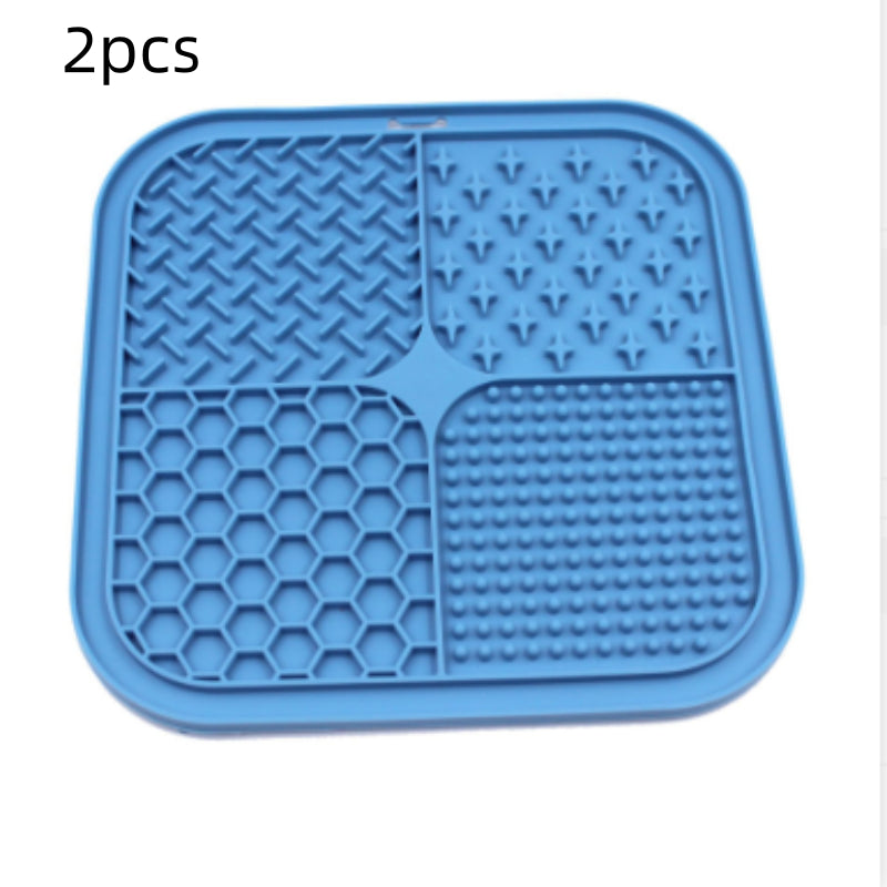 Pet Licking Pad Silicone Pet Food Suction Cup Anti-choke Slow Feeding Bowl Dog Licking Pad