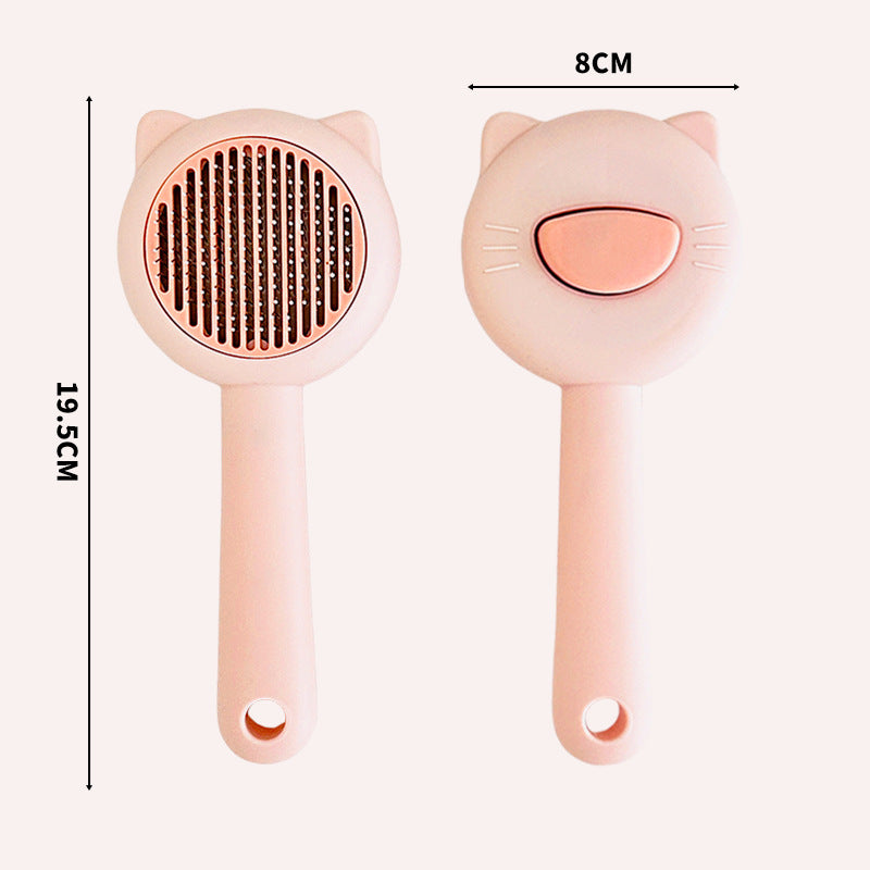 Cat Comb Self-cleaning Beauty Comb Cat Hair Removal Artifact Cat And Dog Universal Pet Hair Removal Needle Comb Anti-knotting