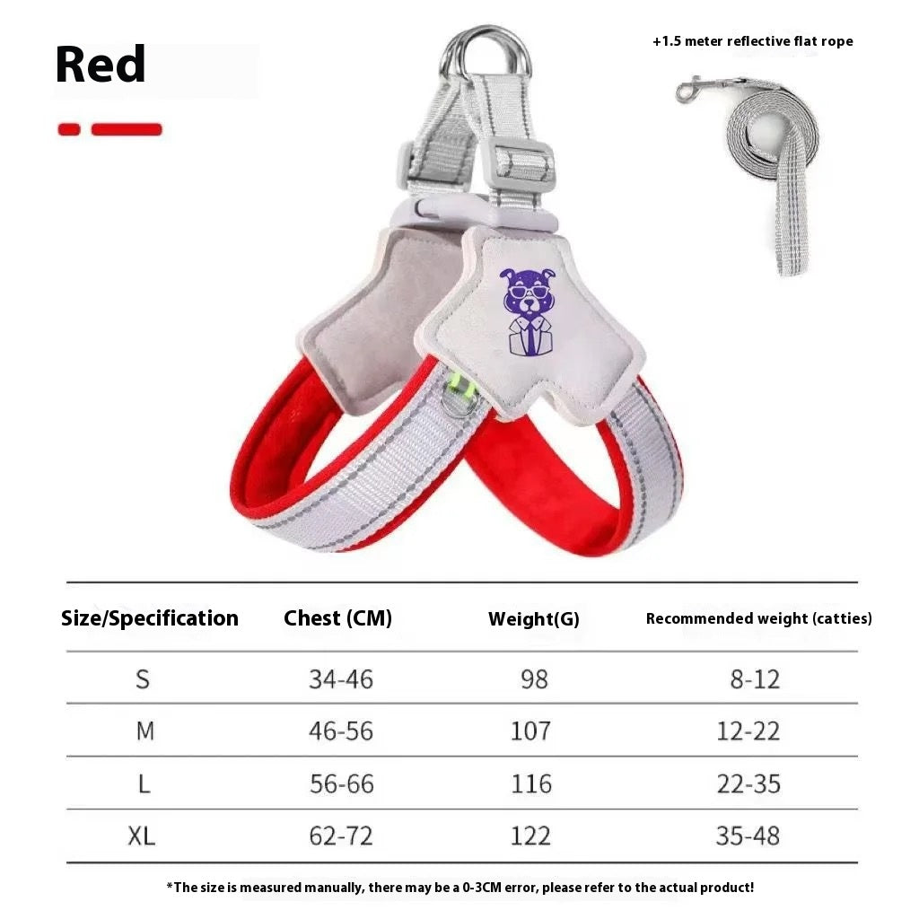 Hand Holding Rope Vest Dog Leash