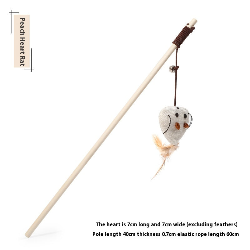 Solid Wood Wooden Pole Pet Cat Toy