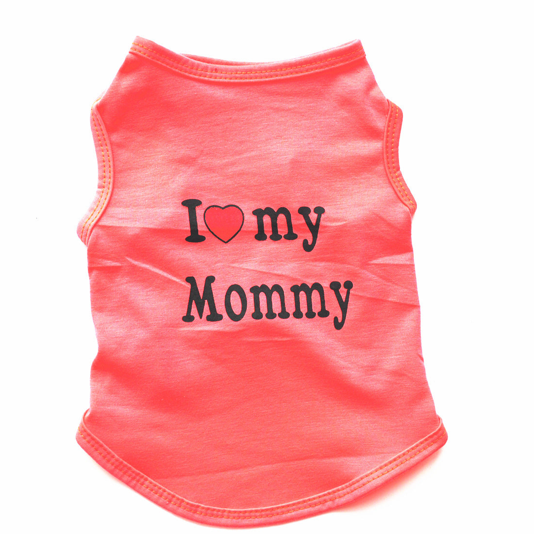 Pet Puppy Clothes Vest Classic Look Love Dad Love Mom