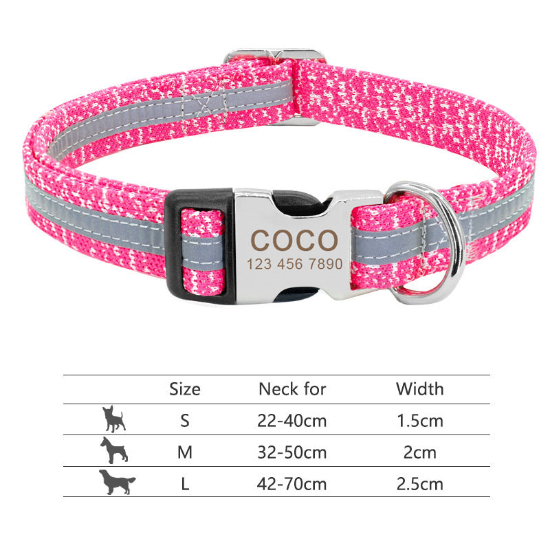Nylon Pet Collar Personalized Customization