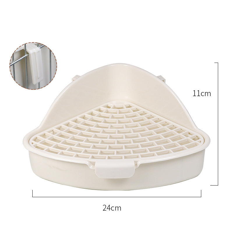 Rabbit Litter Box Bunny Corner Toilet Box Potty Trainer For Hamster Guinea Pig Ferret Rat Chinchialla Cage Pan