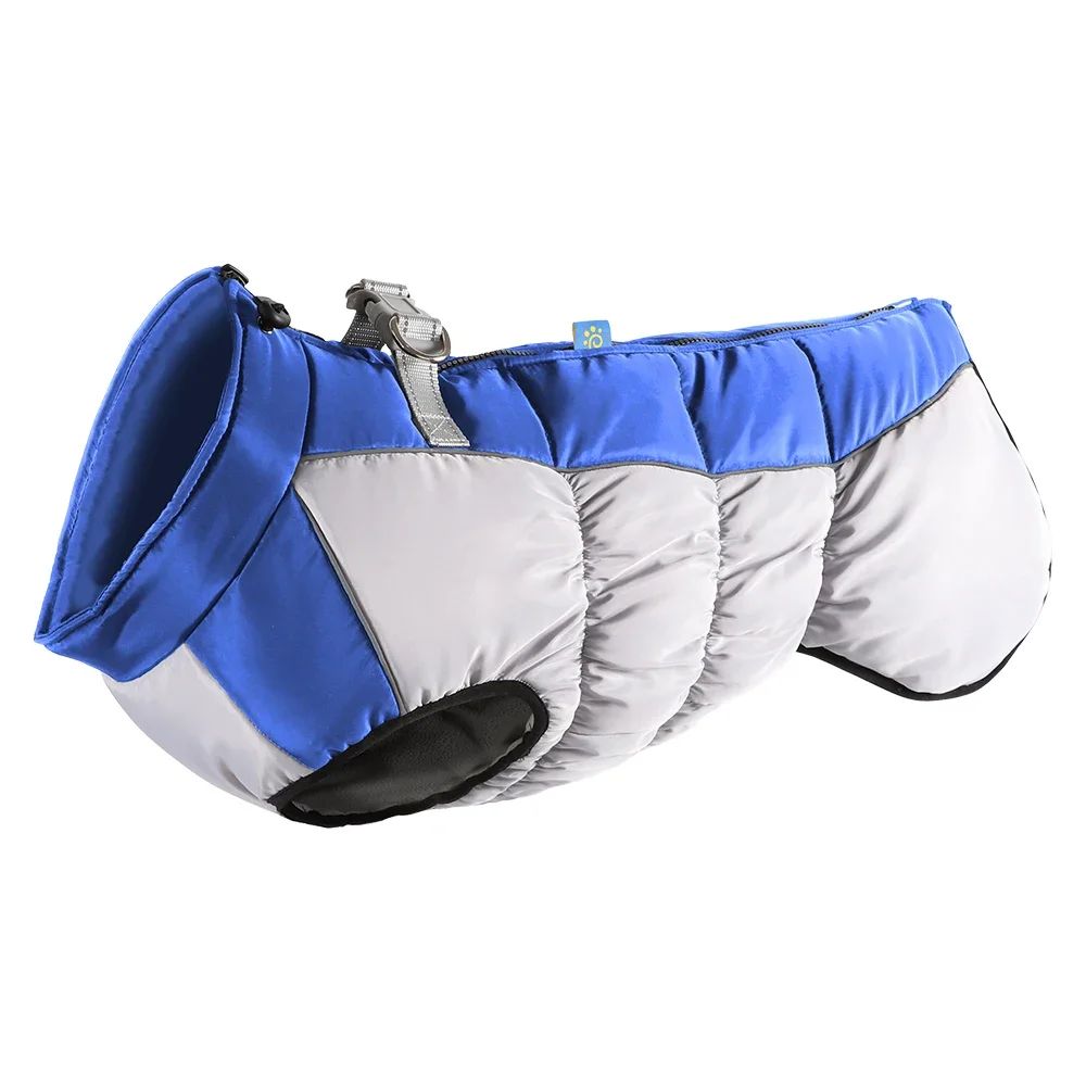 Pet Big Dog Jacket With Harness Winter Warm Dog Clothing Labrador Waterproof Big Dog Coat Chihuahua French Costume