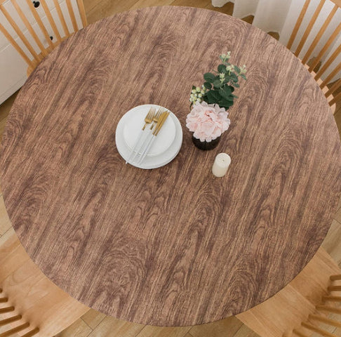 Round Fit Tablecloth Digital Printing Oil-proof Waterproof Table