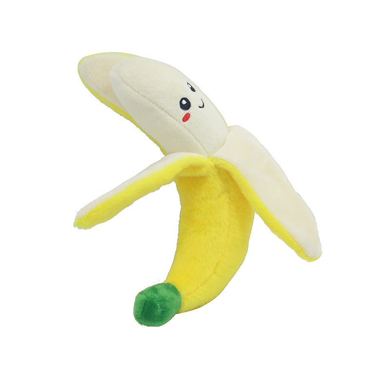 Pet Plush Sound Toy Fruit Vegetable Dog Cat Educational Toy