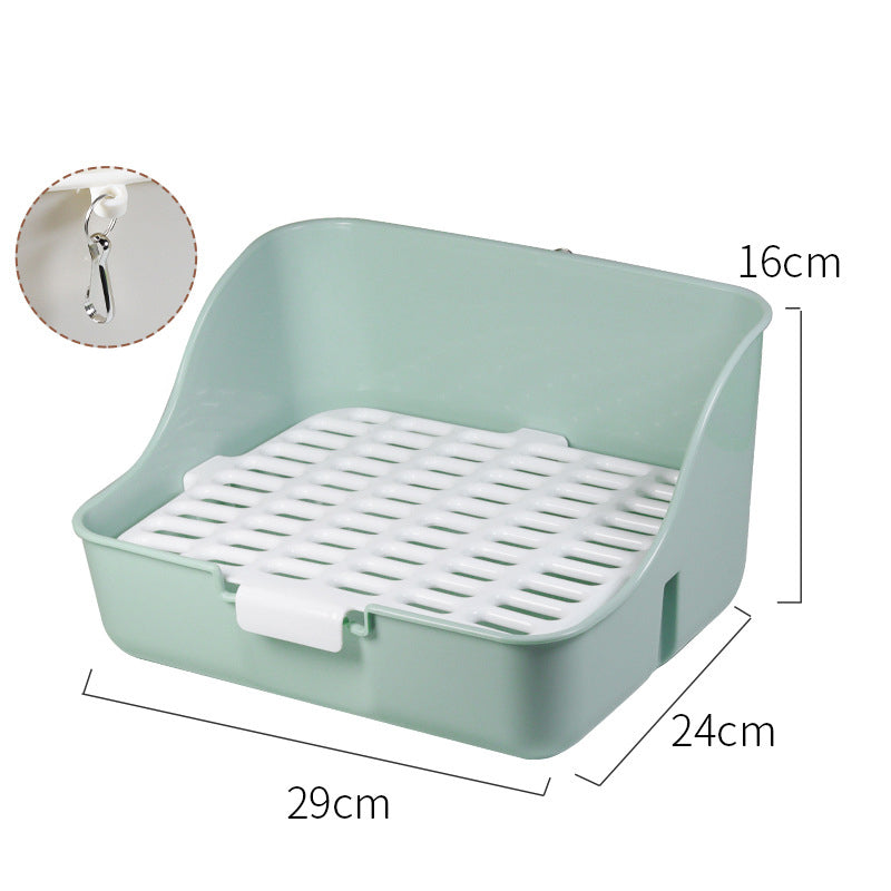 Rabbit Litter Box Bunny Corner Toilet Box Potty Trainer For Hamster Guinea Pig Ferret Rat Chinchialla Cage Pan