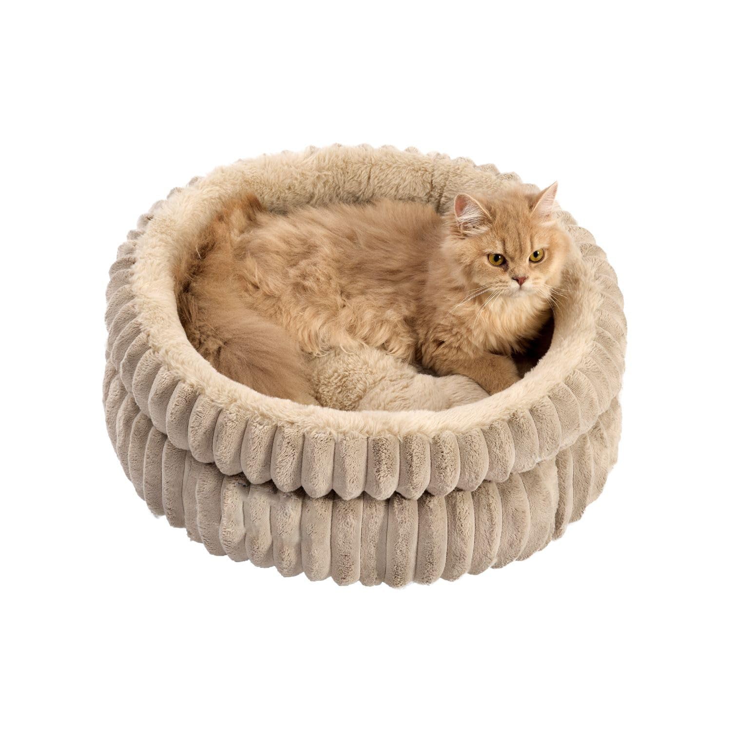 Cat Bed Kitten Bed Washable Cat Beds For Indoor Cats Super Soft Plush Faux Fur PetBed For Puppy And Kitten With Anti-Slip Bottom