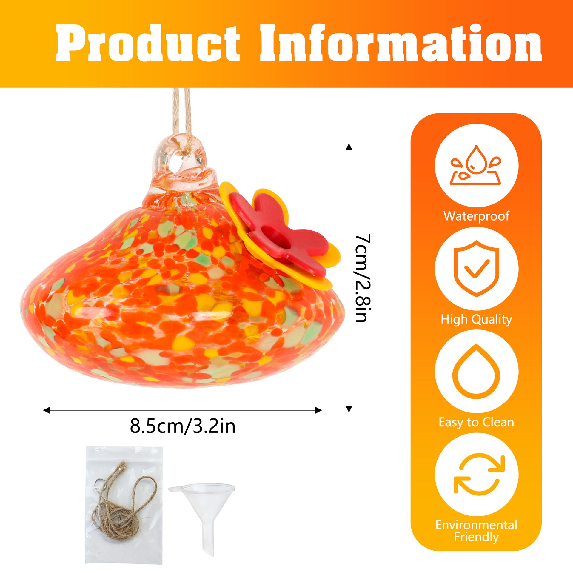 One Outdoor Courtyard With Glass Bird Feeder