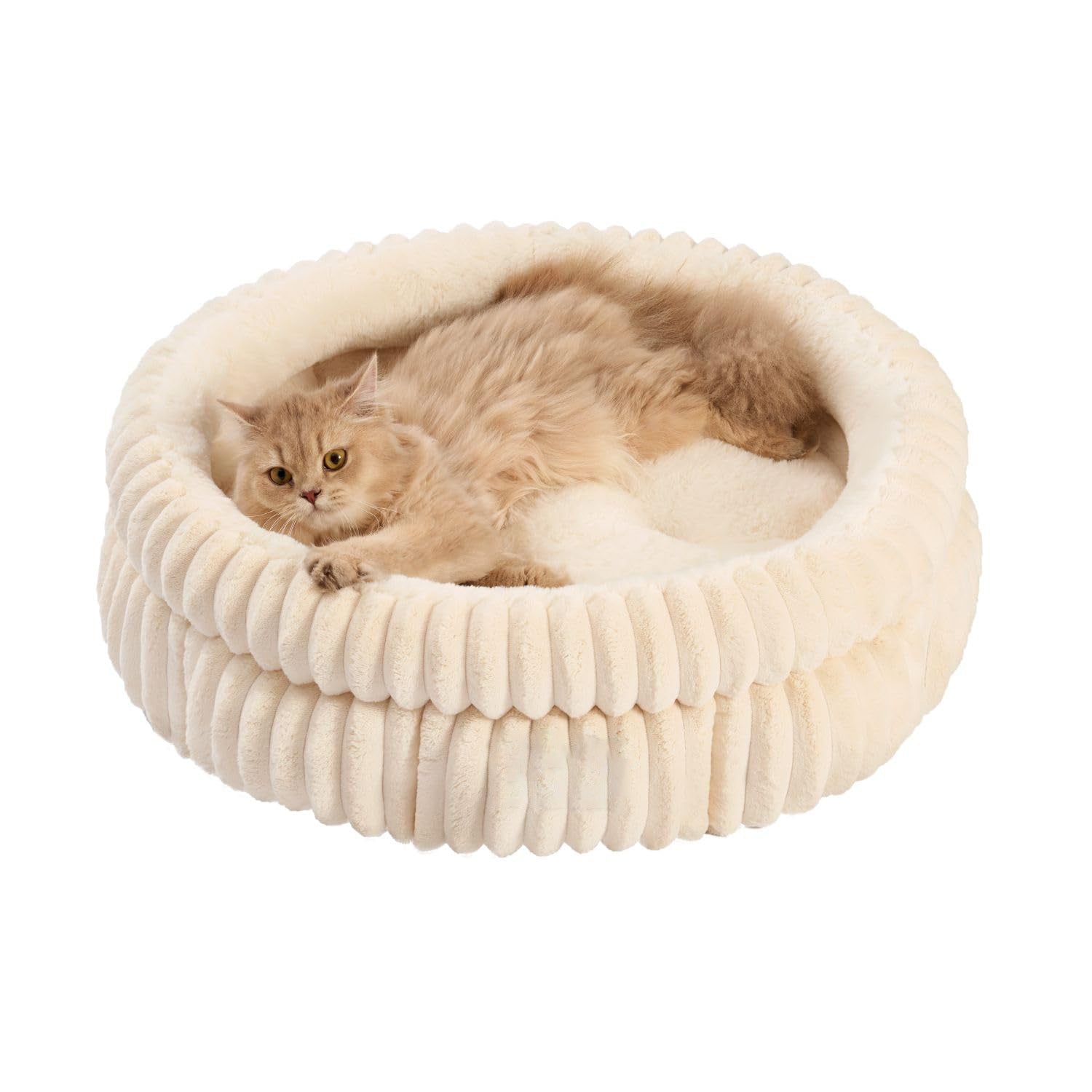 Cat Bed Kitten Bed Washable Cat Beds For Indoor Cats Super Soft Plush Faux Fur PetBed For Puppy And Kitten With Anti-Slip Bottom