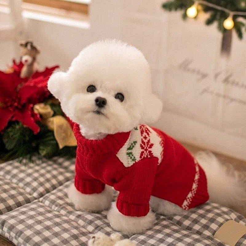 Puppy Dog Autumn And Winter Christmas Elk Pet Sweater