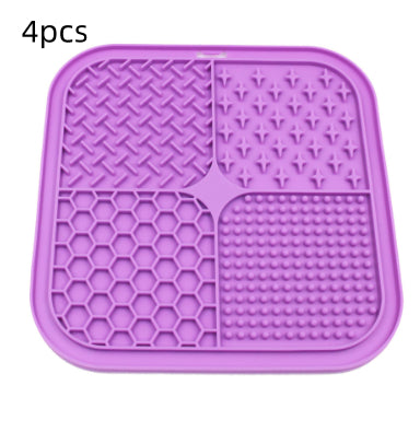 Pet Licking Pad Silicone Pet Food Suction Cup Anti-choke Slow Feeding Bowl Dog Licking Pad
