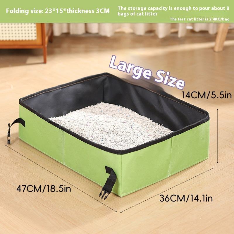 Folding Litter Box Fully Enclosed Temporary Travel