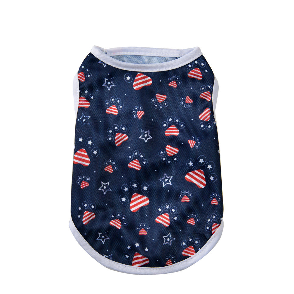 Independence Day Pet Thin Breathable Vest