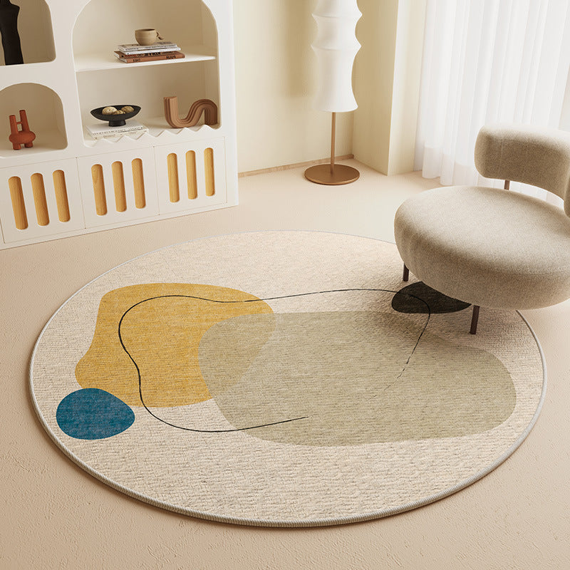 Simple Round Carpet Study Swivel Chair Absorbent Wear-resistant Skid Resistance Blanket