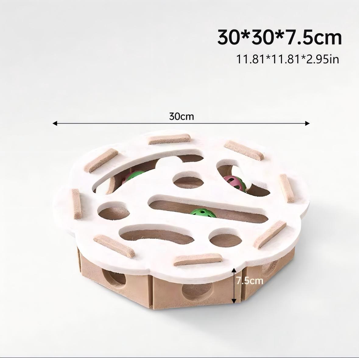 Interactive Cat Puzzle Toy With Maze Tunnel, Bell Ball & Pathways - No Batteries Needed, Durable Felt Construction - Mental Stimulation & Hunting Exercise For Indoor Cats - Pet Exercise Toy For All Br