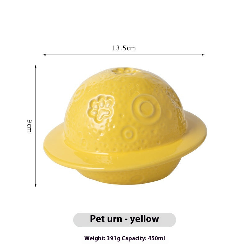 Planet Cinerary Casket Pet Light Luxury Cosmic Starry Sky Accompanied By Cat And Dog Death Memorial