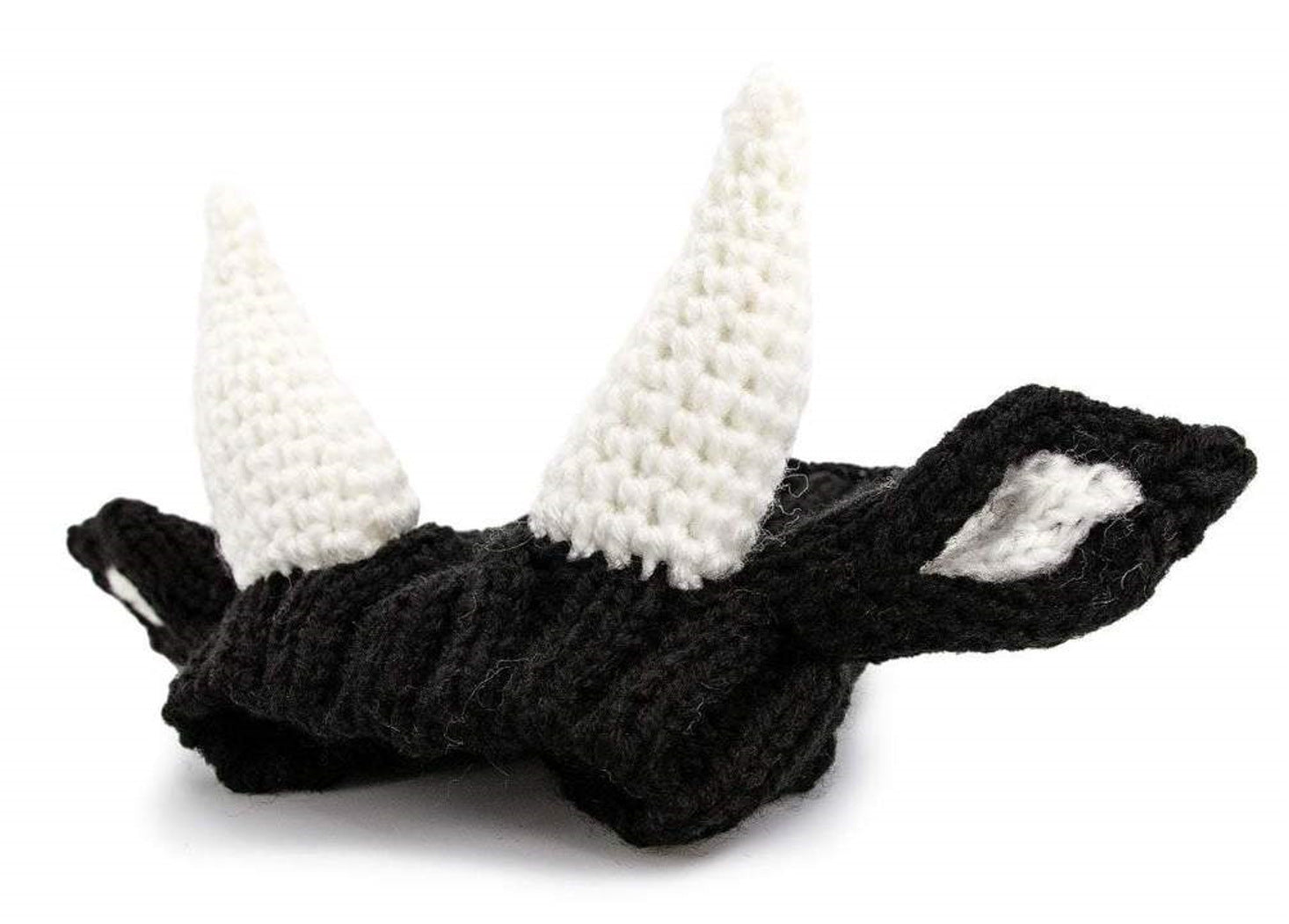 Black Cow Thermal And Windproof Halloween Knitted Jarre Aero Bull Dog Hat