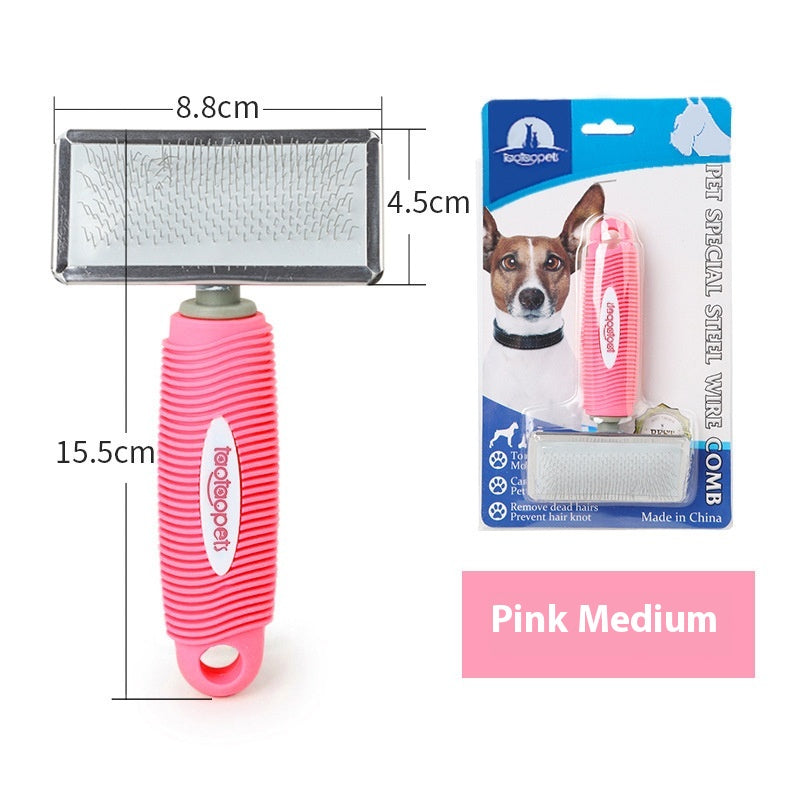 Fashion Comfortable Plastic Handle Pet Needle Comb