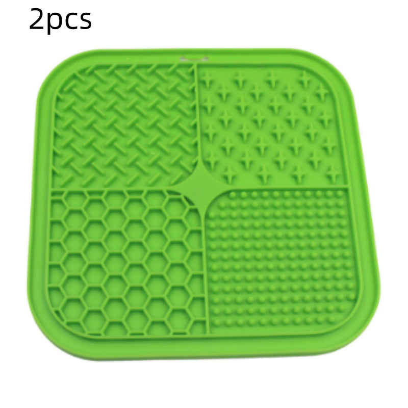 Pet Licking Pad Silicone Pet Food Suction Cup Anti-choke Slow Feeding Bowl Dog Licking Pad