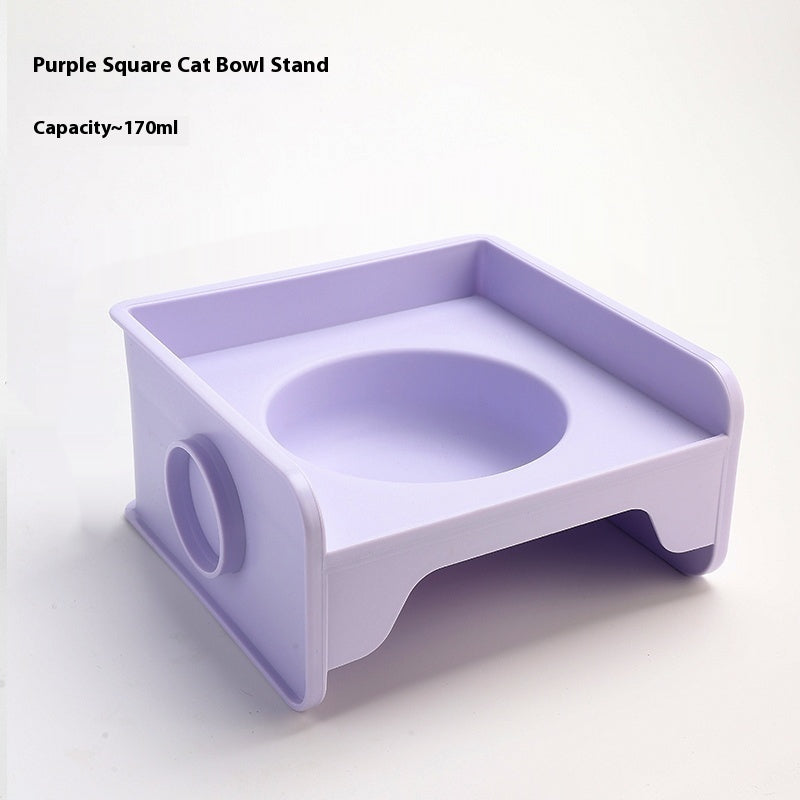 Ceramic Height Increasing Table Frame, Square Cat Bowl
