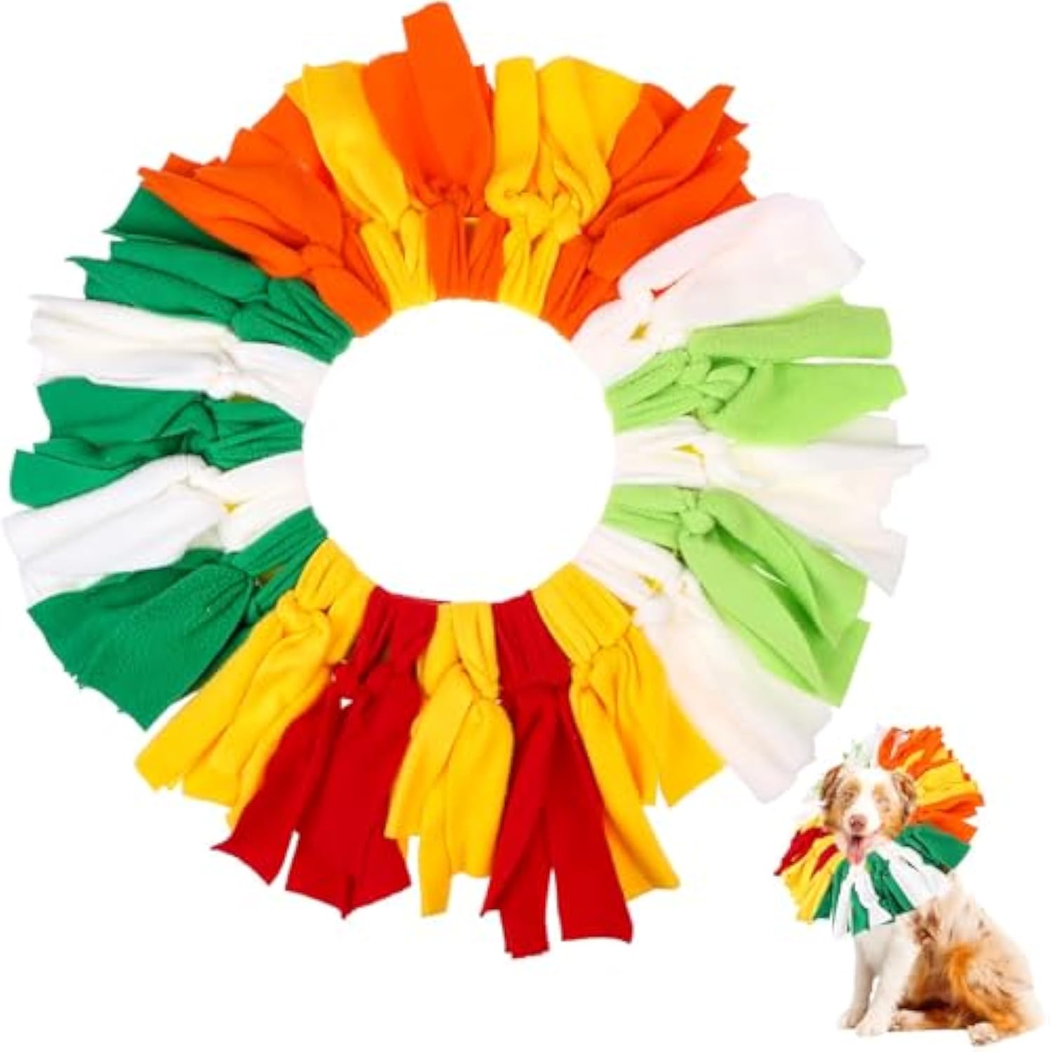 Interactive Sniffle Dog Toy For Throwing, Snuffle Pet Flying Disk For Dogs, Dog Flying Toy, Dog Sniffing Collar Toy Soft Polar Fleece Relieve Boredom Sniff Ball Enrichment Toy For Pet