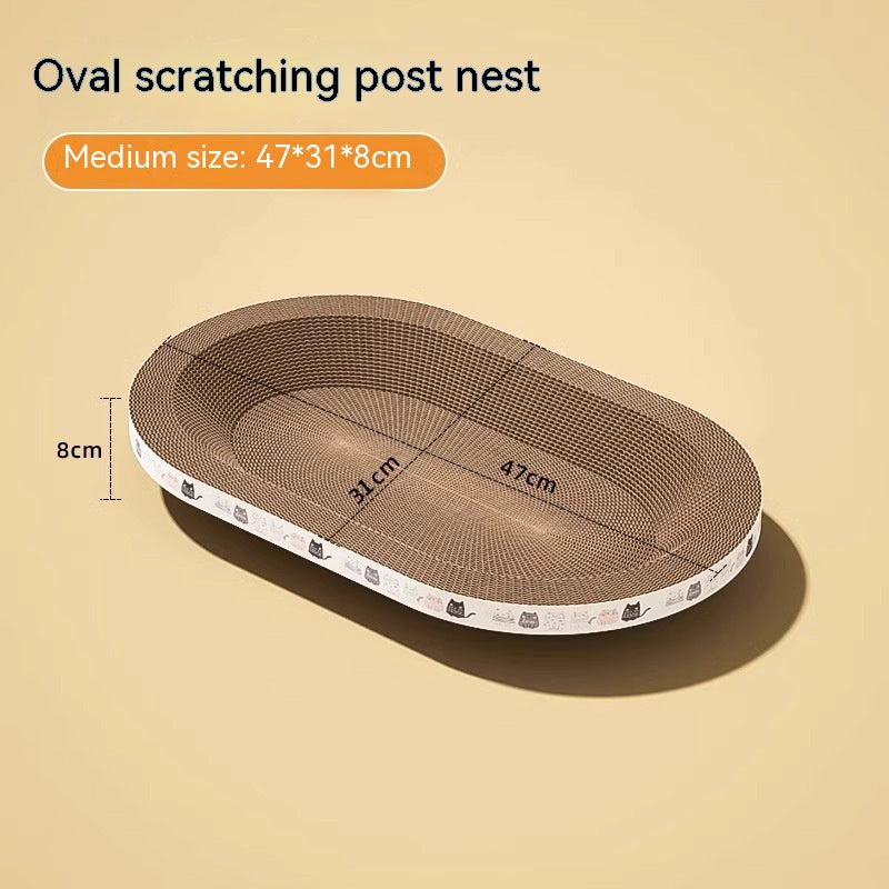 Cat Scratch Board And Cat Nest Integrated, Wear-resistant And Non Falling Debris