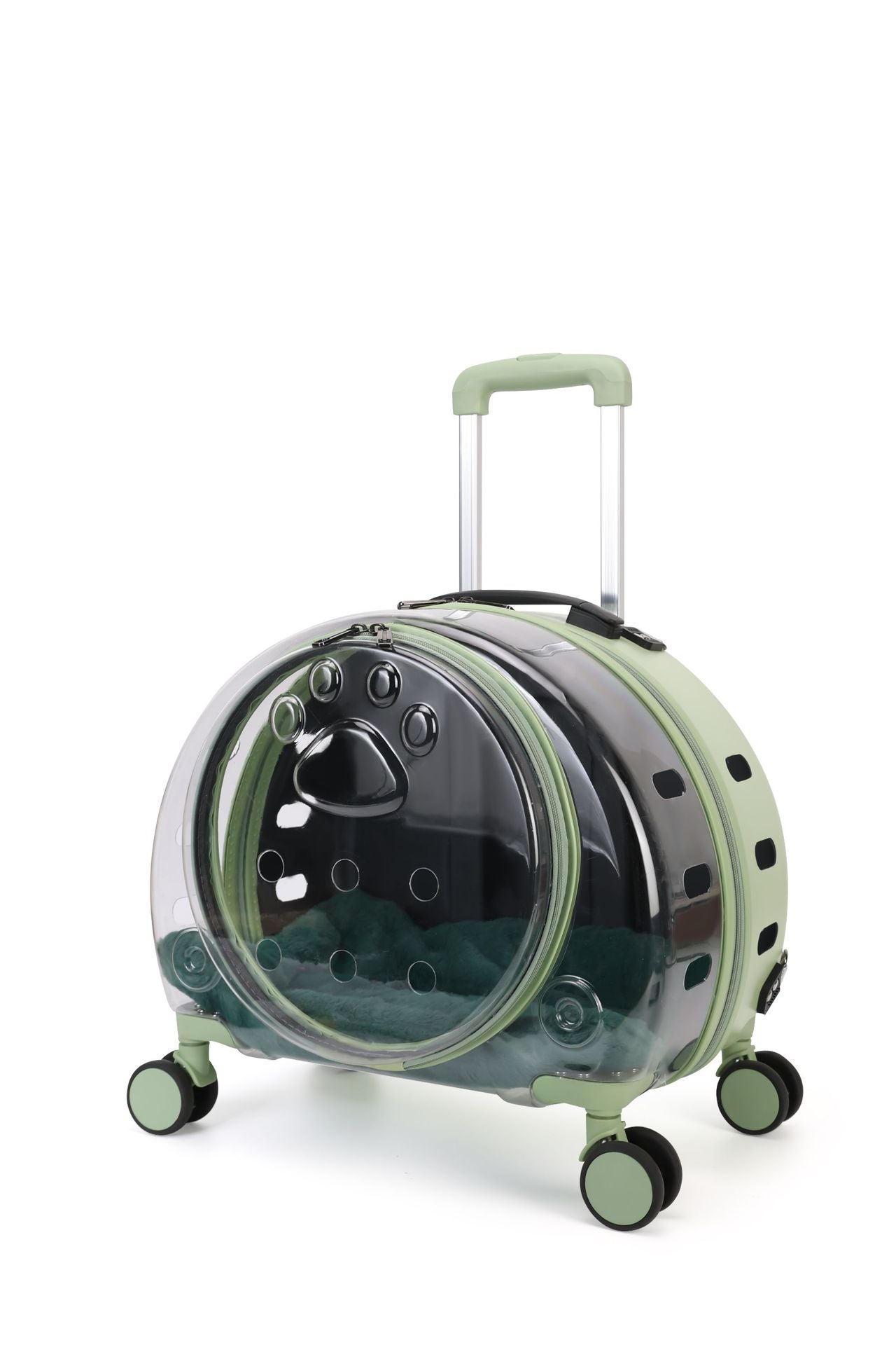 Large Capacity Universal Wheel Fully Transparent Pet Trolley Bag Breathable