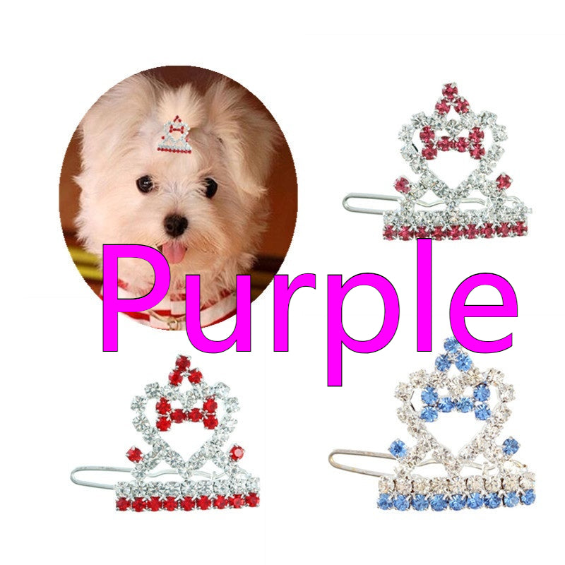 Crown Dogs And Cats Hairpin Ornament Pet