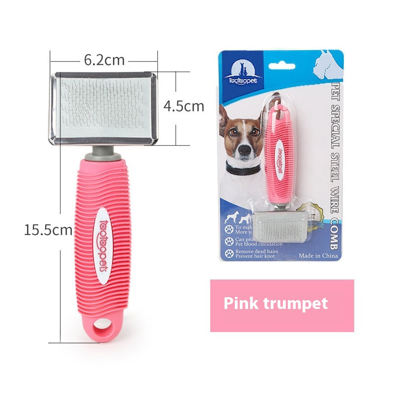 Fashion Comfortable Plastic Handle Pet Needle Comb