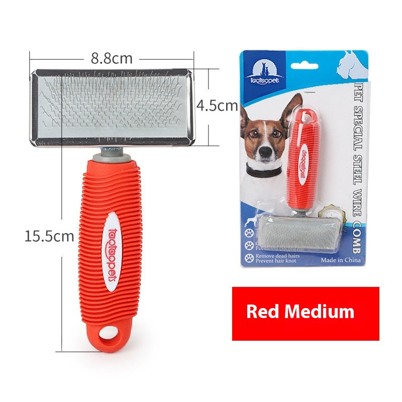 Fashion Comfortable Plastic Handle Pet Needle Comb