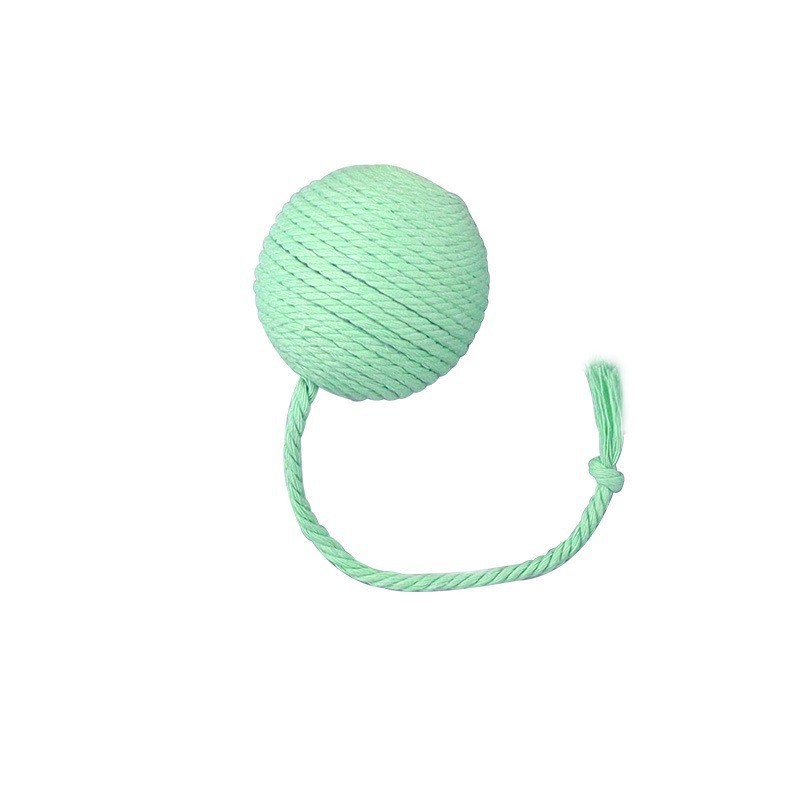 Cat Toy Ball With Rope Built In Bell To Roll The Ball And Make A Sound For Kittens To Play With