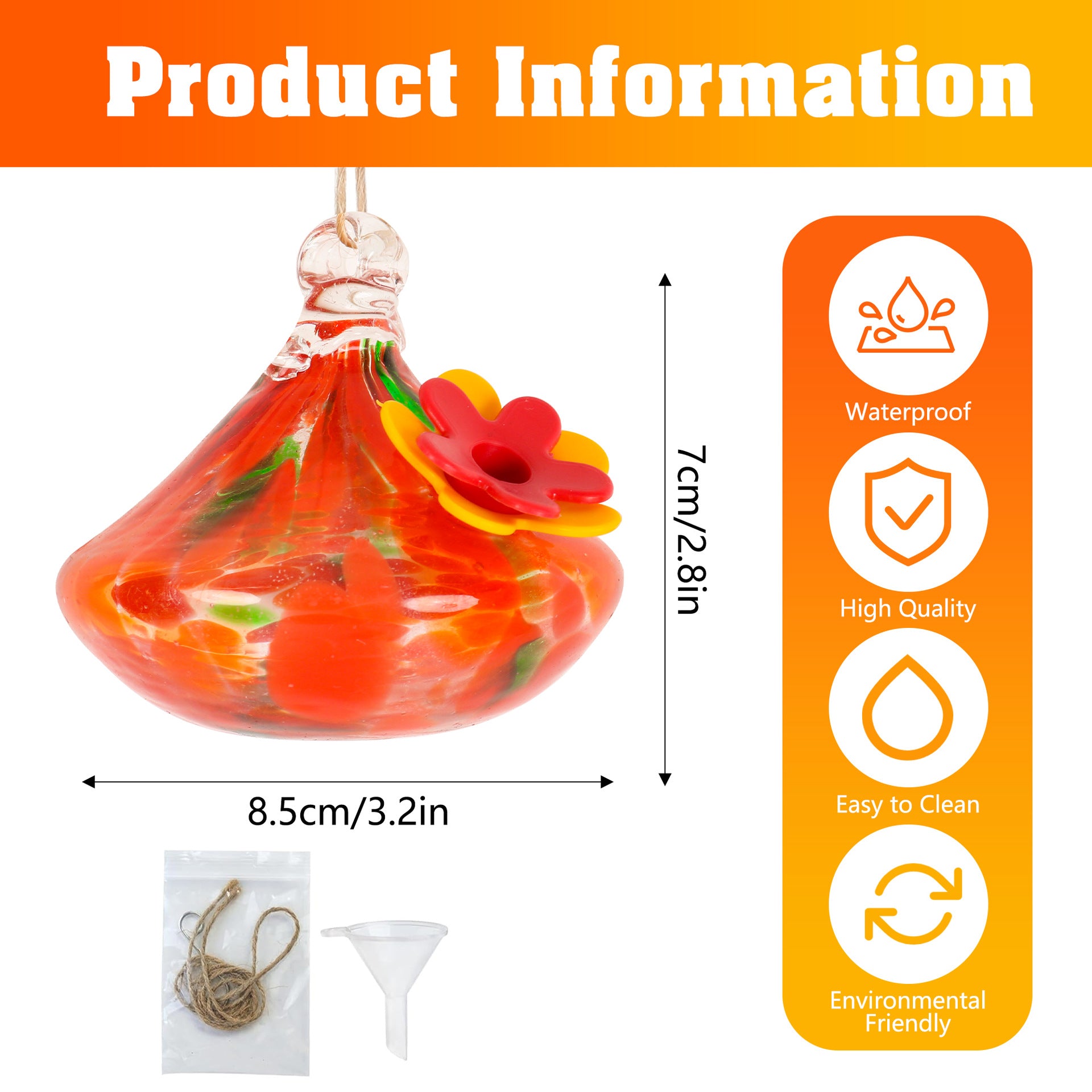 One Outdoor Courtyard With Glass Bird Feeder
