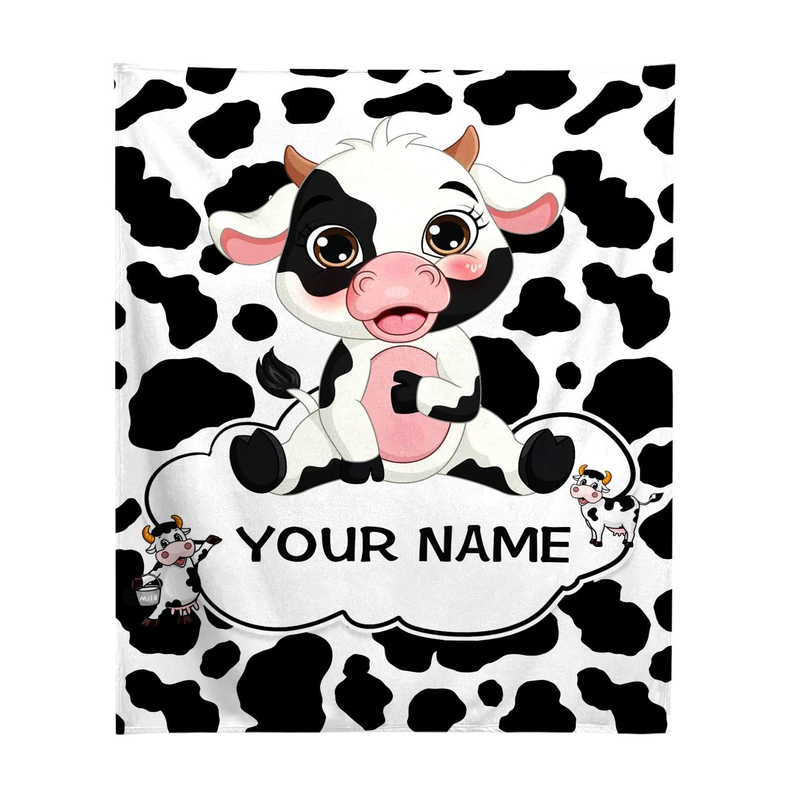 Cows Pattern Printed Flannel Digital Blanket