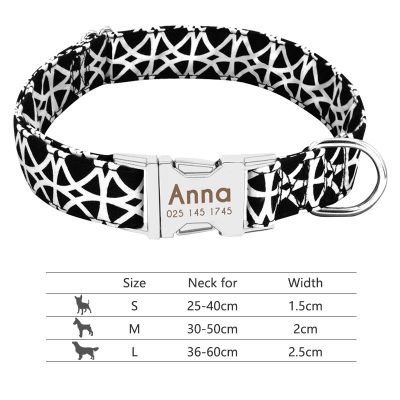 Nylon Pet Collar Personalized Customization