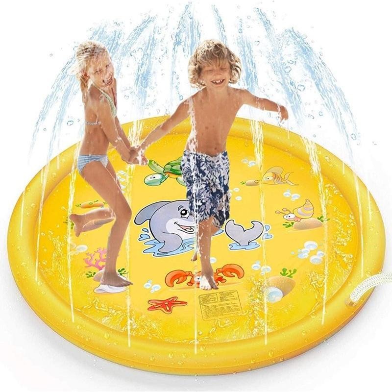 Outdoor Children's Water Spray Pet Mat Letter PVC