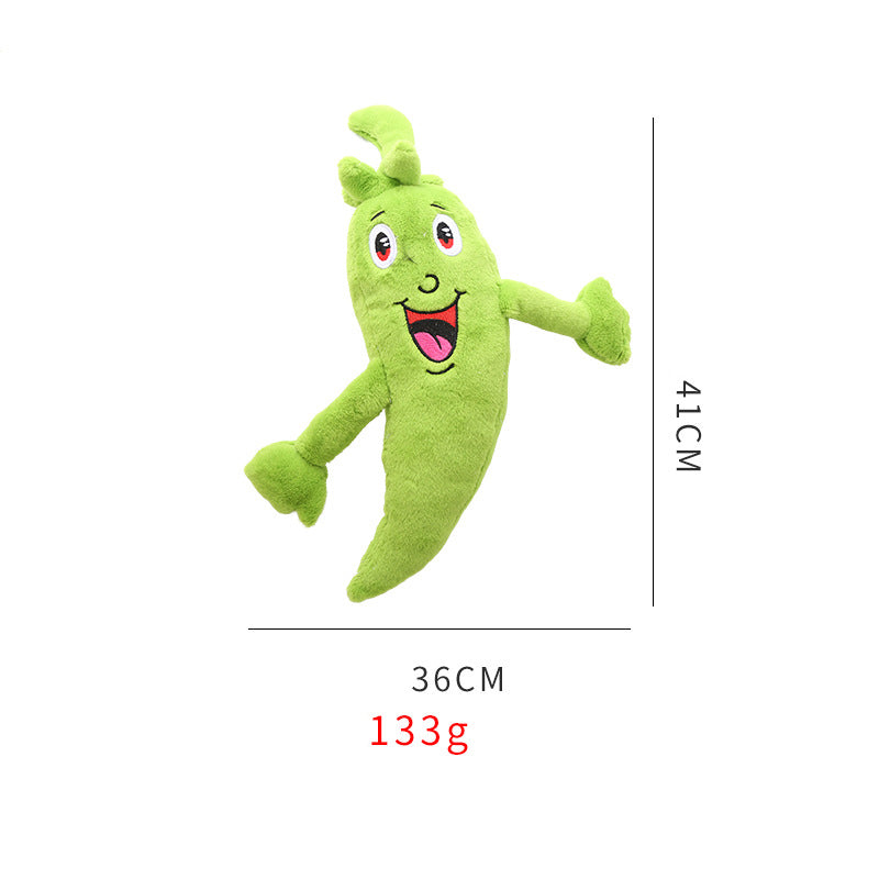 Plush Soft Dog Toy Vegetable Paradise Squeaky Chew Toy Medium Large Canine Companion Pet Accessories