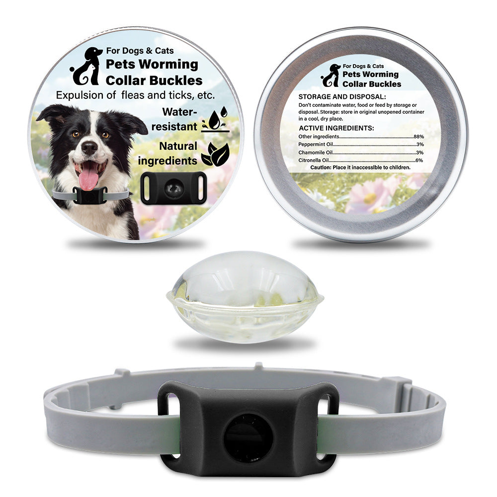 Pet Insect Repellent Button Collar Capsule Suit