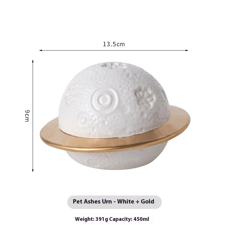 Planet Cinerary Casket Pet Light Luxury Cosmic Starry Sky Accompanied By Cat And Dog Death Memorial